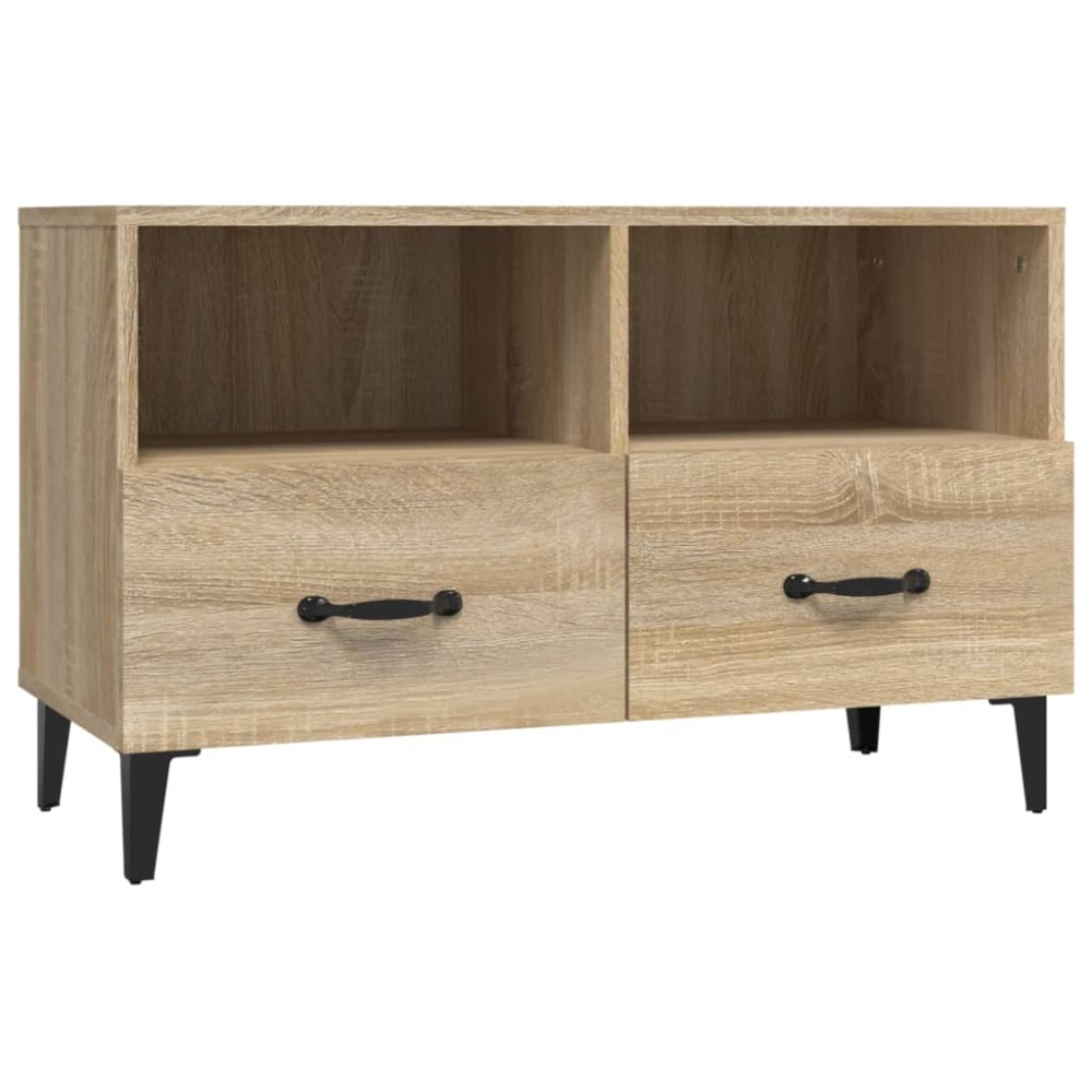 vidaXL Comodă TV, stejar sonoma, 80x36x50 cm, lemn prelucrat