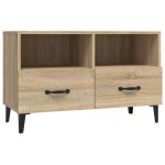 vidaXL Comodă TV, stejar sonoma, 80x36x50 cm, lemn prelucrat