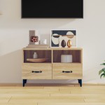 vidaXL Comodă TV, stejar sonoma, 80x36x50 cm, lemn prelucrat