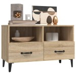 vidaXL Comodă TV, stejar sonoma, 80x36x50 cm, lemn prelucrat