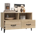 vidaXL Comodă TV, stejar sonoma, 80x36x50 cm, lemn prelucrat