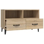 vidaXL Comodă TV, stejar sonoma, 80x36x50 cm, lemn prelucrat