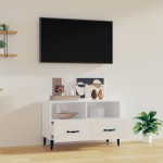 vidaXL Comodă TV, alb extralucios, 80x36x50 cm, lemn prelucrat vidaXL Comodă TV, alb extralucios, 80x36x50 cm, lemn prelucrat