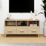 vidaXL Comodă TV, stejar sonoma, 102x36x50 cm, lemn compozit vidaXL Comodă TV, stejar sonoma, 102x36x50 cm, lemn compozit