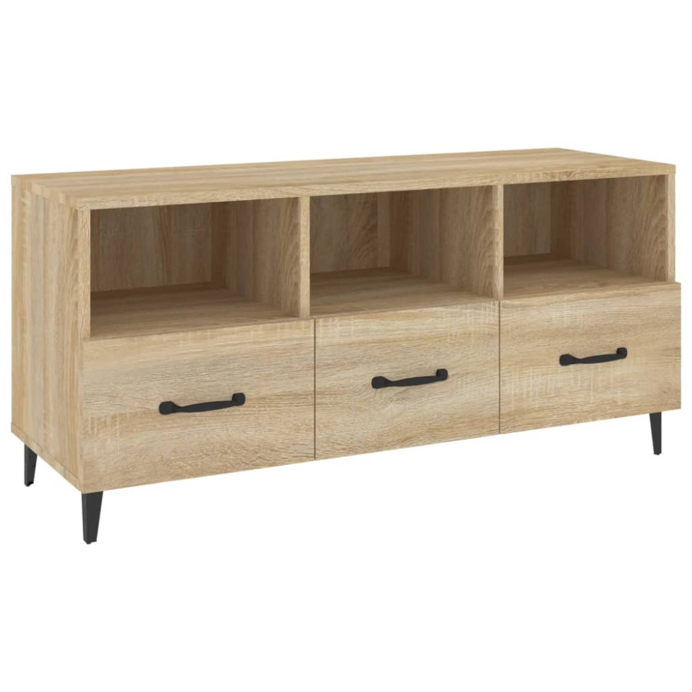 vidaXL Comodă TV, stejar sonoma, 102x35x50 cm, lemn compozit