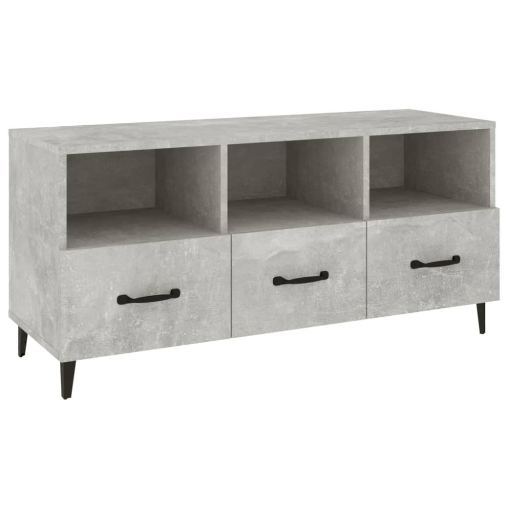 vidaXL Comodă TV, gri beton, 102x35x50 cm, lemn compozit