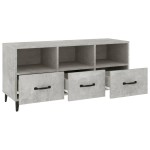 vidaXL Comodă TV, gri beton, 102x35x50 cm, lemn compozit vidaXL Comodă TV, gri beton, 102x35x50 cm, lemn compozit