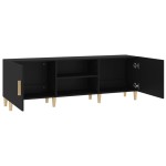vidaXL Comodă TV, negru, 150x30x50 cm, lemn compozit