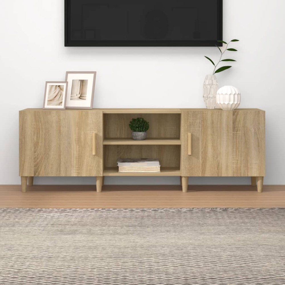 vidaXL Comodă TV, stejar sonoma, 150x30x50 cm, lemn compozit