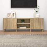 vidaXL Comodă TV, stejar sonoma, 150x30x50 cm, lemn compozit vidaXL Comodă TV, stejar sonoma, 150x30x50 cm, lemn compozit