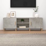 vidaXL Comodă TV, gri beton, 150x30x50 cm, lemn compozit vidaXL Comodă TV, gri beton, 150x30x50 cm, lemn compozit