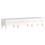 vidaXL Comodă TV, alb extralucios, 150x34,5x30 cm, lemn prelucrat