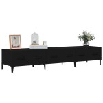 vidaXL Comodă TV, negru, 150x34,5x30 cm, lemn prelucrat