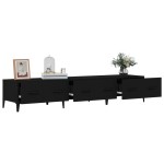 vidaXL Comodă TV, negru, 150x34,5x30 cm, lemn prelucrat