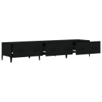 vidaXL Comodă TV, negru, 150x34,5x30 cm, lemn prelucrat