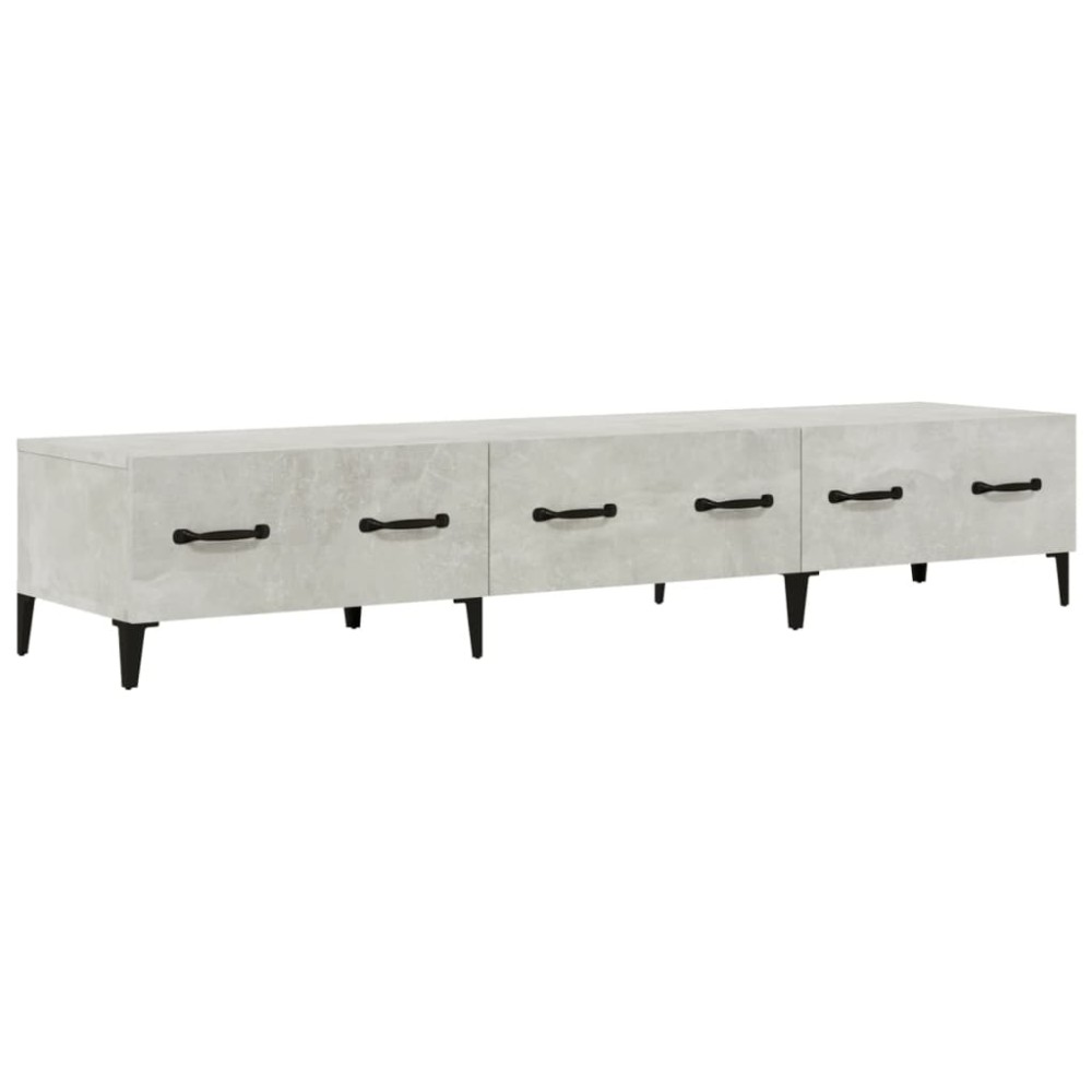vidaXL Comodă TV, gri beton, 150x34,5x30 cm, lemn prelucrat