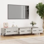 vidaXL Comodă TV, gri beton, 150x34,5x30 cm, lemn prelucrat vidaXL Comodă TV, gri beton, 150x34,5x30 cm, lemn prelucrat