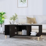 vidaXL Măsuță de cafea, negru, 102x50x40 cm, lemn compozit