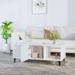 vidaXL Măsuță de cafea, alb, 102x50x40 cm, lemn compozit