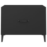 vidaXL Măsuțe de cafea cu picioare metalice, 2 buc., negru 50x50x40 cm