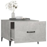 vidaXL Măsuță de cafea cu picioare metalice, gri beton, 50x50x40 cm vidaXL Măsuță de cafea cu picioare metalice, gri beton, 50x50x40 cm