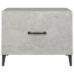 vidaXL Măsuță de cafea cu picioare metalice, gri beton, 50x50x40 cm vidaXL Măsuță de cafea cu picioare metalice, gri beton, 50x50x40 cm