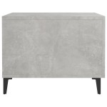 vidaXL Măsuță de cafea cu picioare metalice, gri beton, 50x50x40 cm vidaXL Măsuță de cafea cu picioare metalice, gri beton, 50x50x40 cm