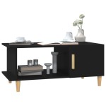vidaXL Măsuță de cafea, negru, 90x50x40 cm, lemn prelucrat