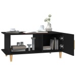 vidaXL Măsuță de cafea, negru, 90x50x40 cm, lemn prelucrat