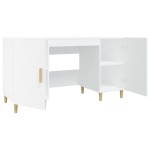 vidaXL Birou, alb, 140x50x75 cm, lemn compozit