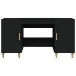 vidaXL Birou, negru, 140x50x75 cm, lemn compozit