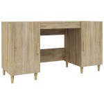 vidaXL Birou, stejar sonoma, 140x50x75 cm, lemn compozit vidaXL Birou, stejar sonoma, 140x50x75 cm, lemn compozit