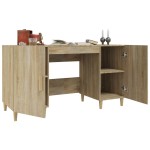 vidaXL Birou, stejar sonoma, 140x50x75 cm, lemn compozit vidaXL Birou, stejar sonoma, 140x50x75 cm, lemn compozit