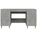 vidaXL Birou, gri beton, 140x50x75 cm, lemn compozit
