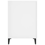 vidaXL Birou, alb extralucios, 140x50x75 cm, lemn compozit