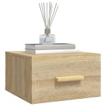 vidaXL Noptiere de perete, 2 buc., stejar sonoma, 35x35x20 cm