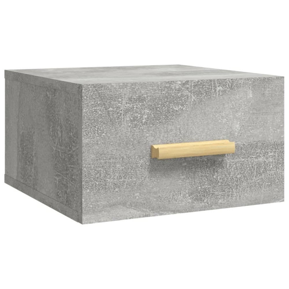 vidaXL Noptieră de perete, gri beton, 35x35x20 cm