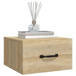 vidaXL Noptieră de perete, stejar sonoma, 35x35x20 cm