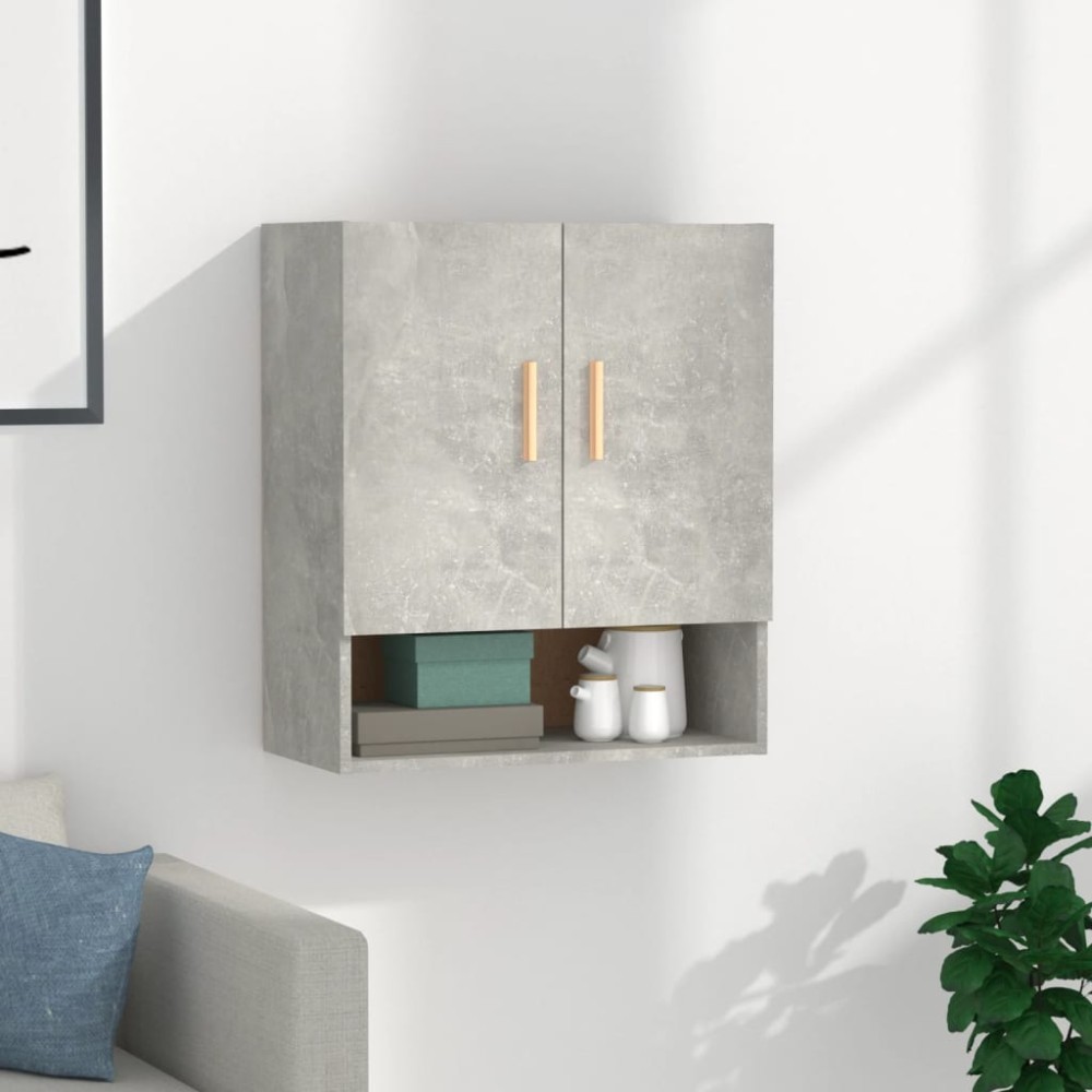 vidaXL Dulap de perete, gri beton, 60x31x70 cm, lemn compozit