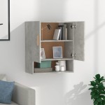 vidaXL Dulap de perete, gri beton, 60x31x70 cm, lemn compozit vidaXL Dulap de perete, gri beton, 60x31x70 cm, lemn compozit