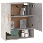 vidaXL Dulap de perete, gri beton, 60x31x70 cm, lemn compozit vidaXL Dulap de perete, gri beton, 60x31x70 cm, lemn compozit