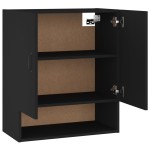 vidaXL Dulap de perete, negru, 60x31x70 cm, lemn prelucrat