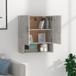 vidaXL Dulap de perete, gri beton, 60x31x70 cm, lemn prelucrat