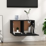 vidaXL Dulap de perete, negru, 60x36,5x35 cm, lemn prelucrat