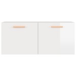 vidaXL Dulap de perete, alb extralucios, 80x35x36,5 cm, lemn compozit