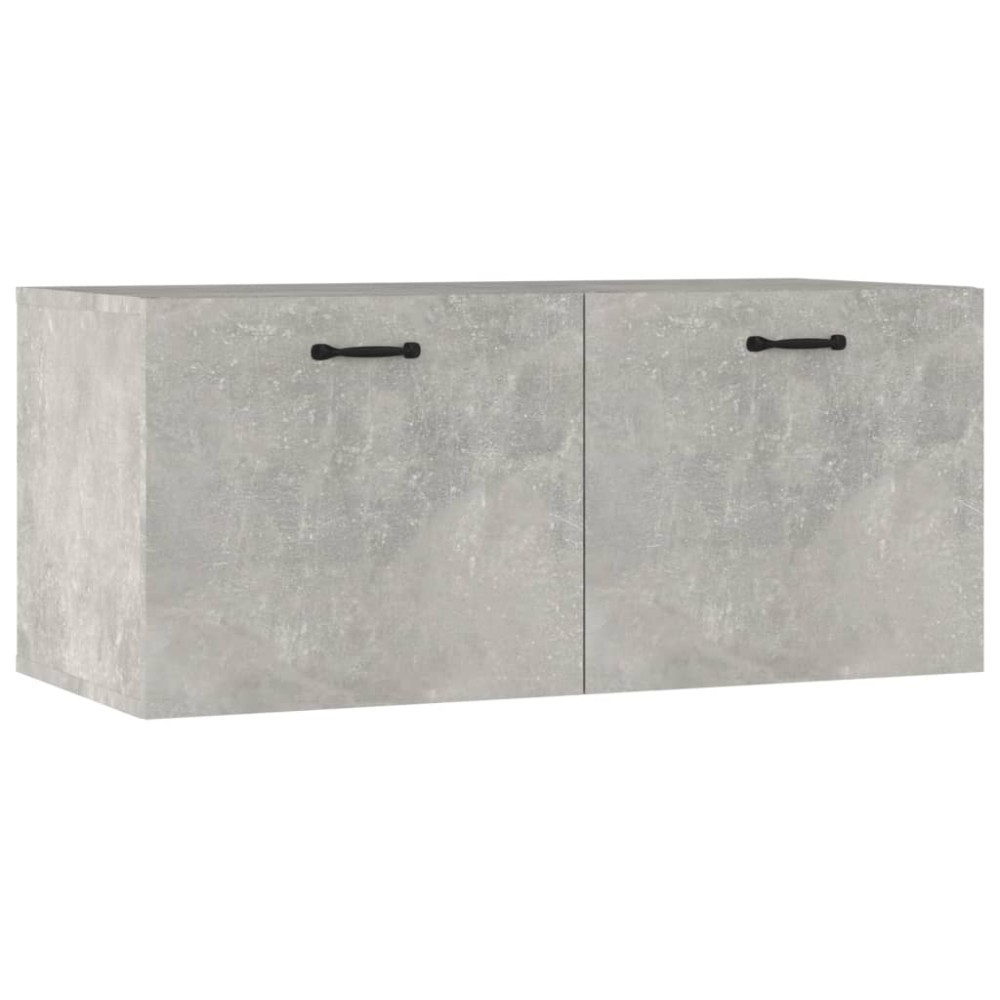vidaXL Dulap de perete, gri beton, 80x36,5x35 cm, lemn compozit