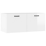 vidaXL Dulap de perete, alb extralucios, 80x36,5x35 cm, lemn compozit vidaXL Dulap de perete, alb extralucios, 80x36,5x35 cm, lemn compozit