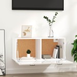 vidaXL Dulap de perete, alb extralucios, 80x36,5x35 cm, lemn compozit vidaXL Dulap de perete, alb extralucios, 80x36,5x35 cm, lemn compozit