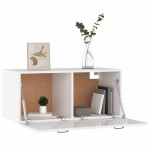 vidaXL Dulap de perete, alb extralucios, 80x36,5x35 cm, lemn compozit vidaXL Dulap de perete, alb extralucios, 80x36,5x35 cm, lemn compozit