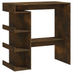 vidaXL Masă de bar cu raft depozitare stejar afumat 100x50x101,5cm PAL